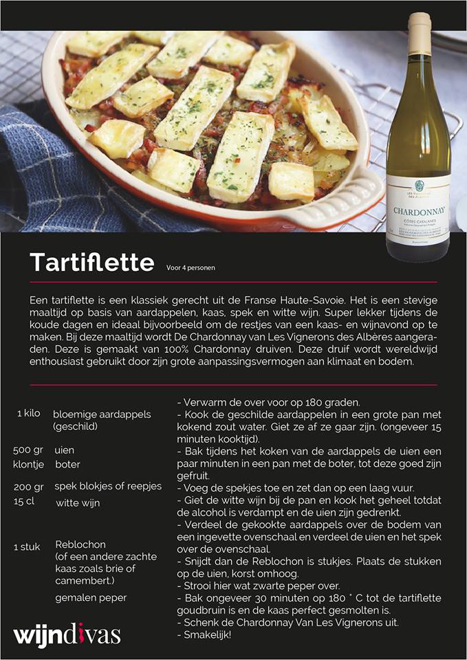 tartiflette en chardonnay tartiflette en chardonnay