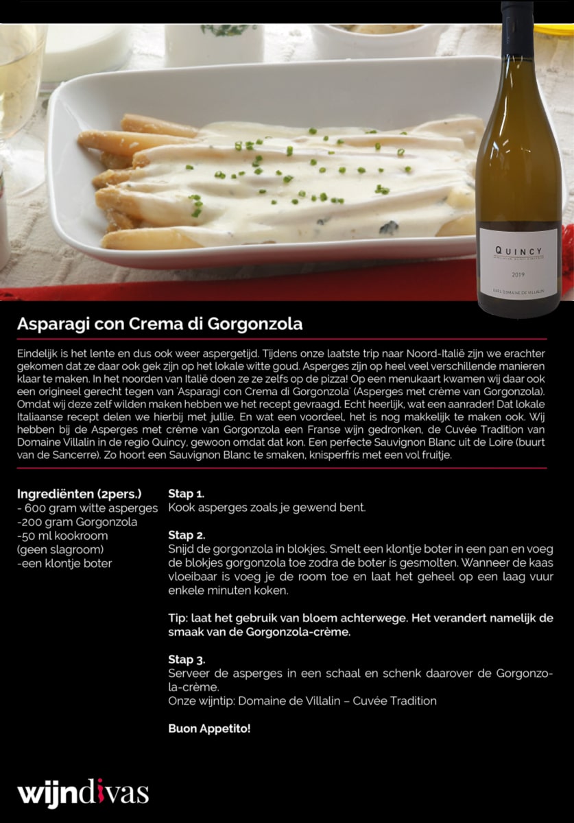 Asperge-gorgonzola